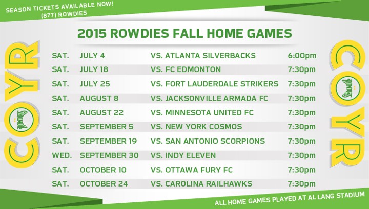 RowdiesFallSked